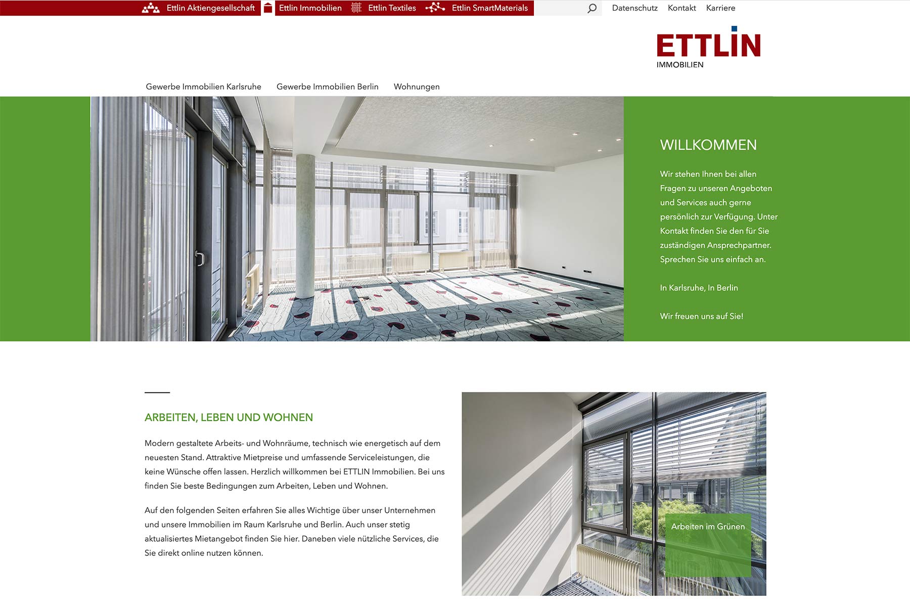 Ettlin Typo3 Webdesign Screendesign